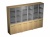 Reventon шкаф для документов со стеклянными дверьми (стенка из 3 шкафов) Темный дуб 2