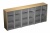  Темный дуб 2 Reventon шкаф для документов со стеклянными дверьми (стенка из 3 шкафов) 274