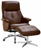  Relax Boss кресло-реклайнер на колесной базе Кожа коричневая