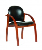  Кресло для посетителя chairman 659 Экокожа премиум черная