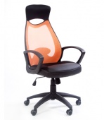 Кресло руководителя chairman 840 black оранжевый акрил